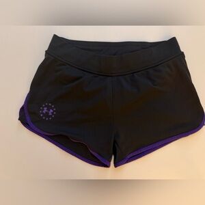 Under Armour Black Athletic Shorts with Purple Trim